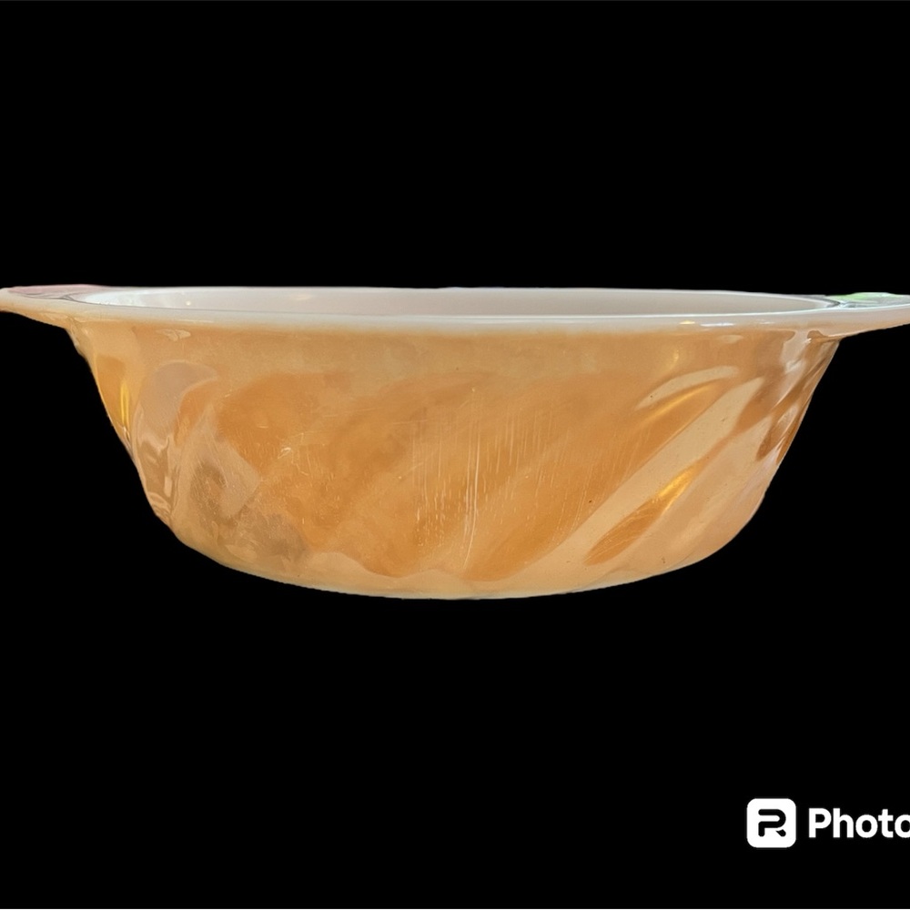 Anchor Hocking Fire King Copper Tint Swirl Casserole Dish
